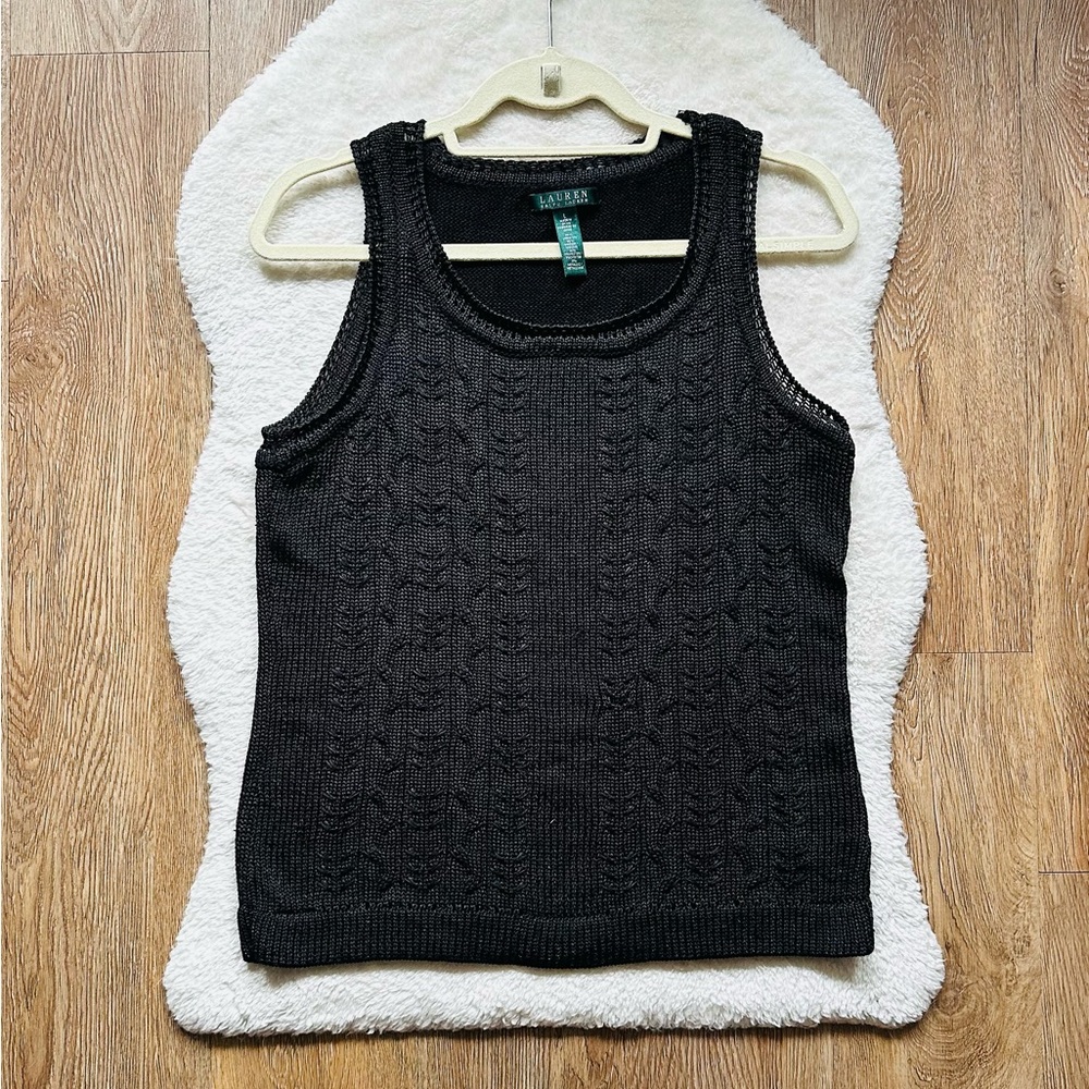 Ralph Lauren VINTAGE Black Sleeveless Women’s Top Size Large